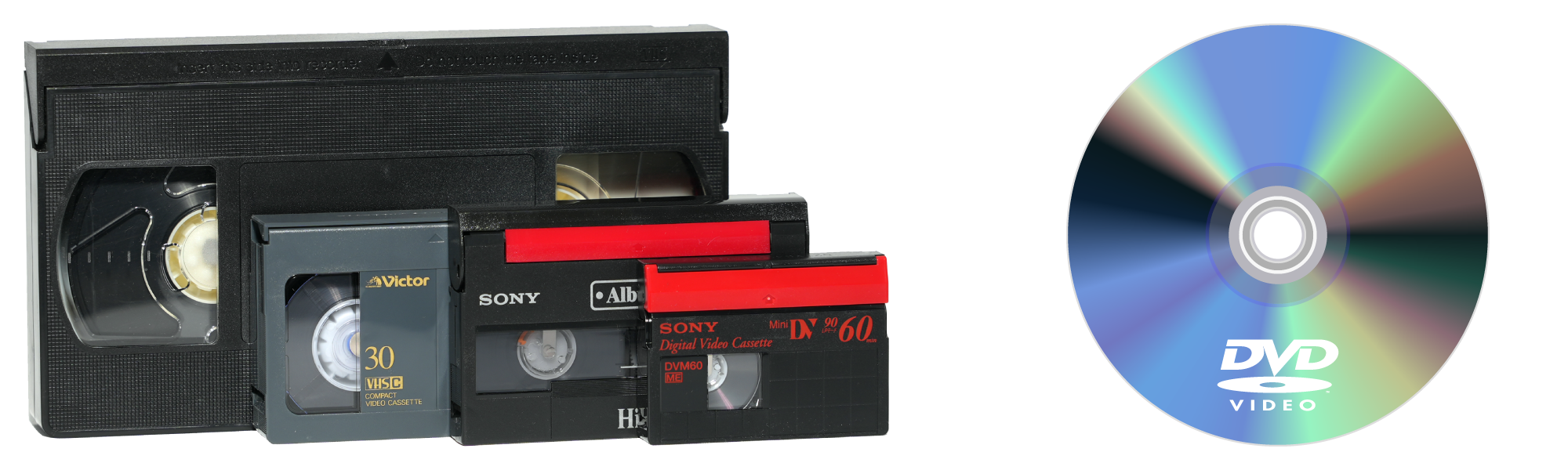 ビデオテープをDVDにダビングイメージ